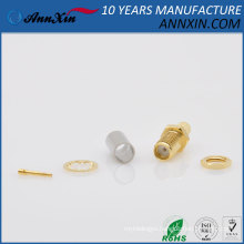 RP-SMA Female(male pin)Crimp connector bulkhead for LMR195 RG58